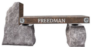 freedman cremation rock bench